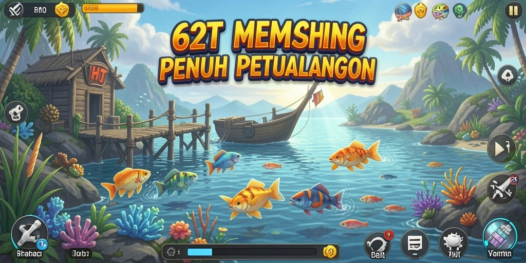 Tampilan keseluruhan gameplay Fishing yang seru dan menantang.