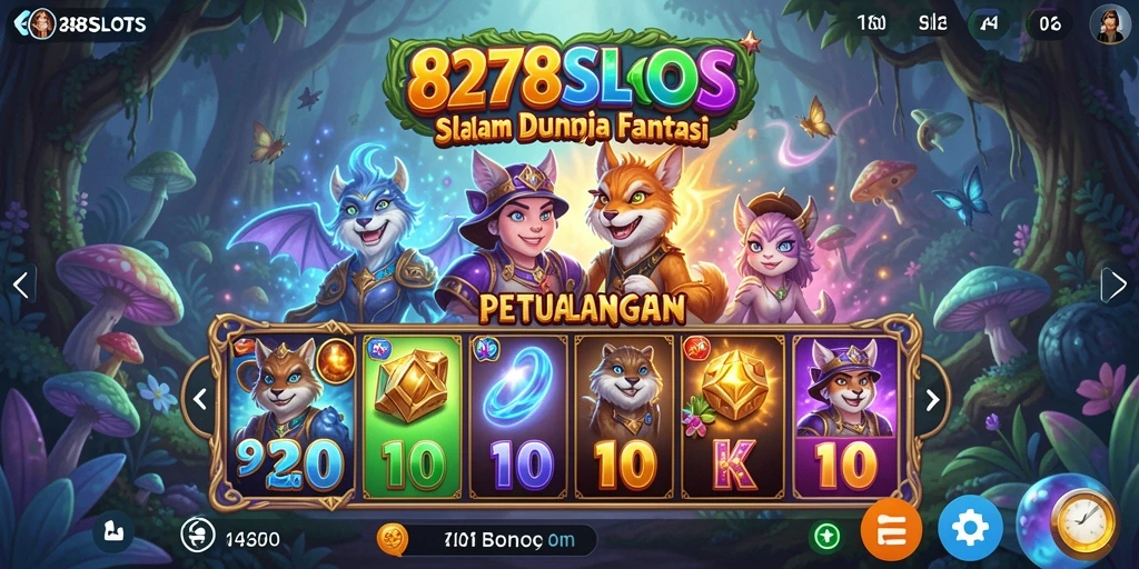 Tampilan gameplay 8278SLOTS yang epik dan menarik.