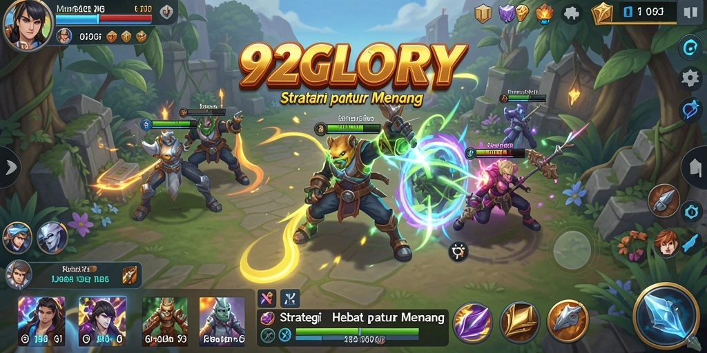 Tangkapan layar dari gameplay menegangkan 92GLORY di medan perang.