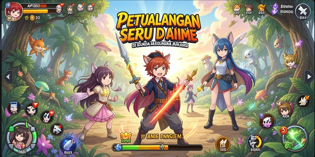 Tangkapan layar gameplay API36 yang menampilkan aksi seru di dunia anime.