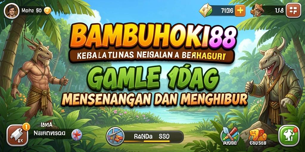 Screenshot gameplay BAMBUHOKI88 menunjukkan karakter sedang bekerja otomatis.