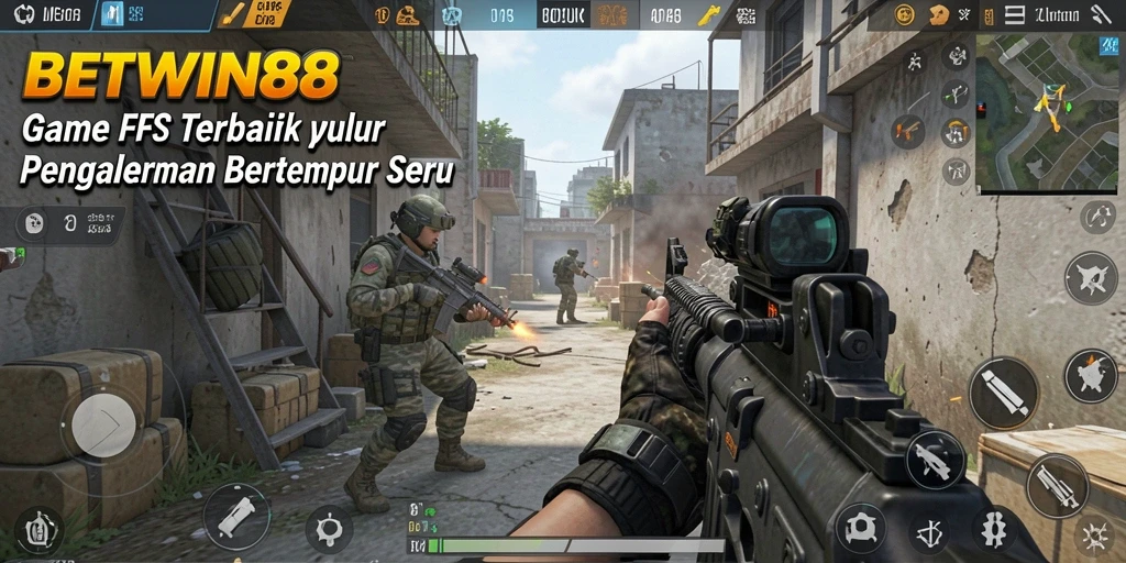 Screenshot gameplay BETWIN88 menampilkan aksi pertempuran seru dan intens.