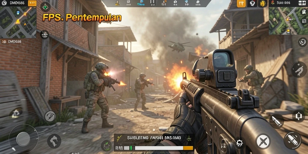 Tampilan gameplay DMD686 yang mendebarkan dan penuh aksi.