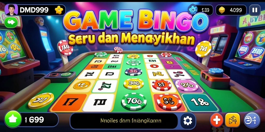 Tampilan permainan Bingo DMD999 yang seru dan interaktif.