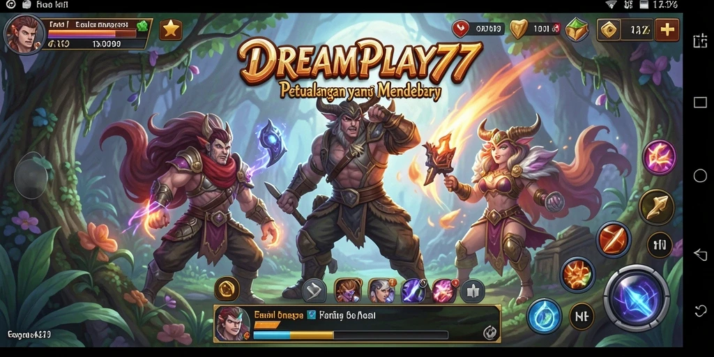 Tampilan gameplay menarik dari DREAMPLAY77 dengan petualangan epik.