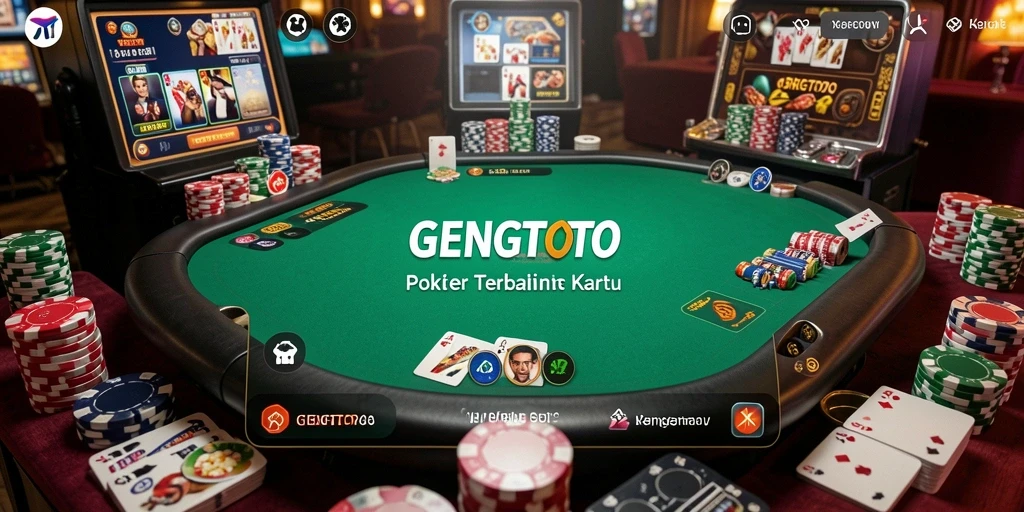 Screenshot gameplay GENGTOTO yang menunjukkan suasana permainan poker yang intens.