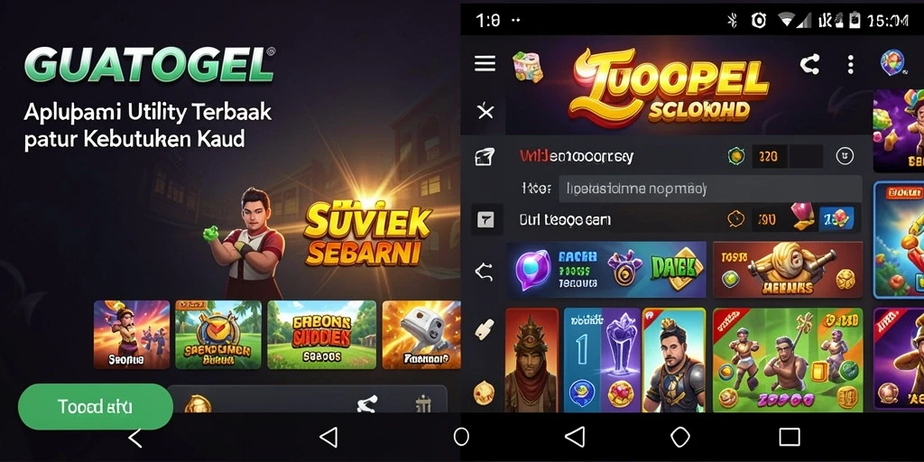 Screenshot GUATOGEL menampilkan antarmuka aplikasi Utility yang user-friendly.