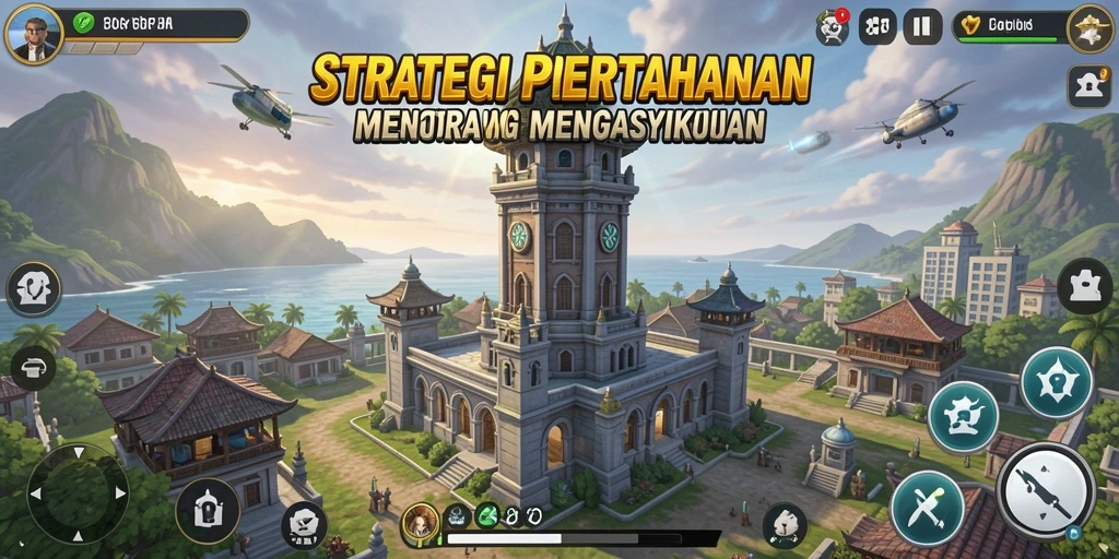 Gameplay menarik dengan menara strategi melawan gelombang musuh.