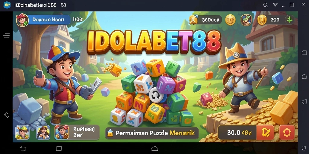 Screenshot gameplay IDOLABET88 menunjukkan keseruan menyelesaikan teka-teki.