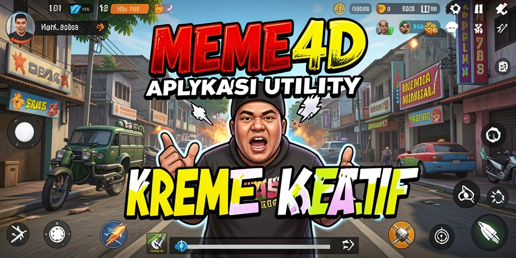 Tampilan kreatif dari MEME4D dengan berbagai template meme.