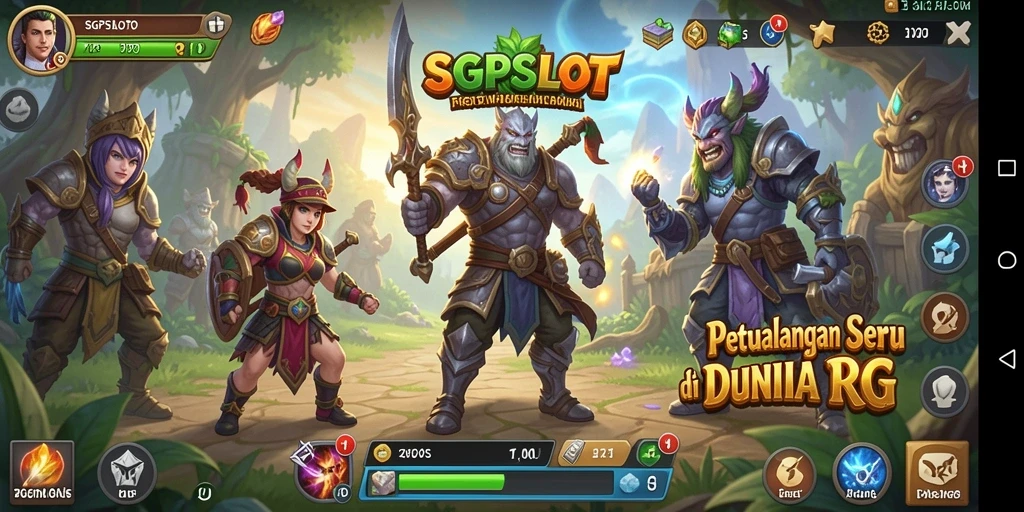 Tangkapan layar SGPSLOT menunjukkan aksi pertempuran yang intens di dunia RPG yang menawan.