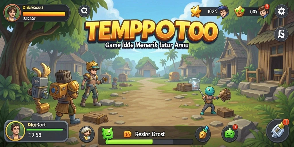 Tampilan gameplay seru di TEMPOTOTO dengan elemen Idle.